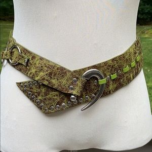 Bohemian Hippy Flower Cross Front Adjustable Belt